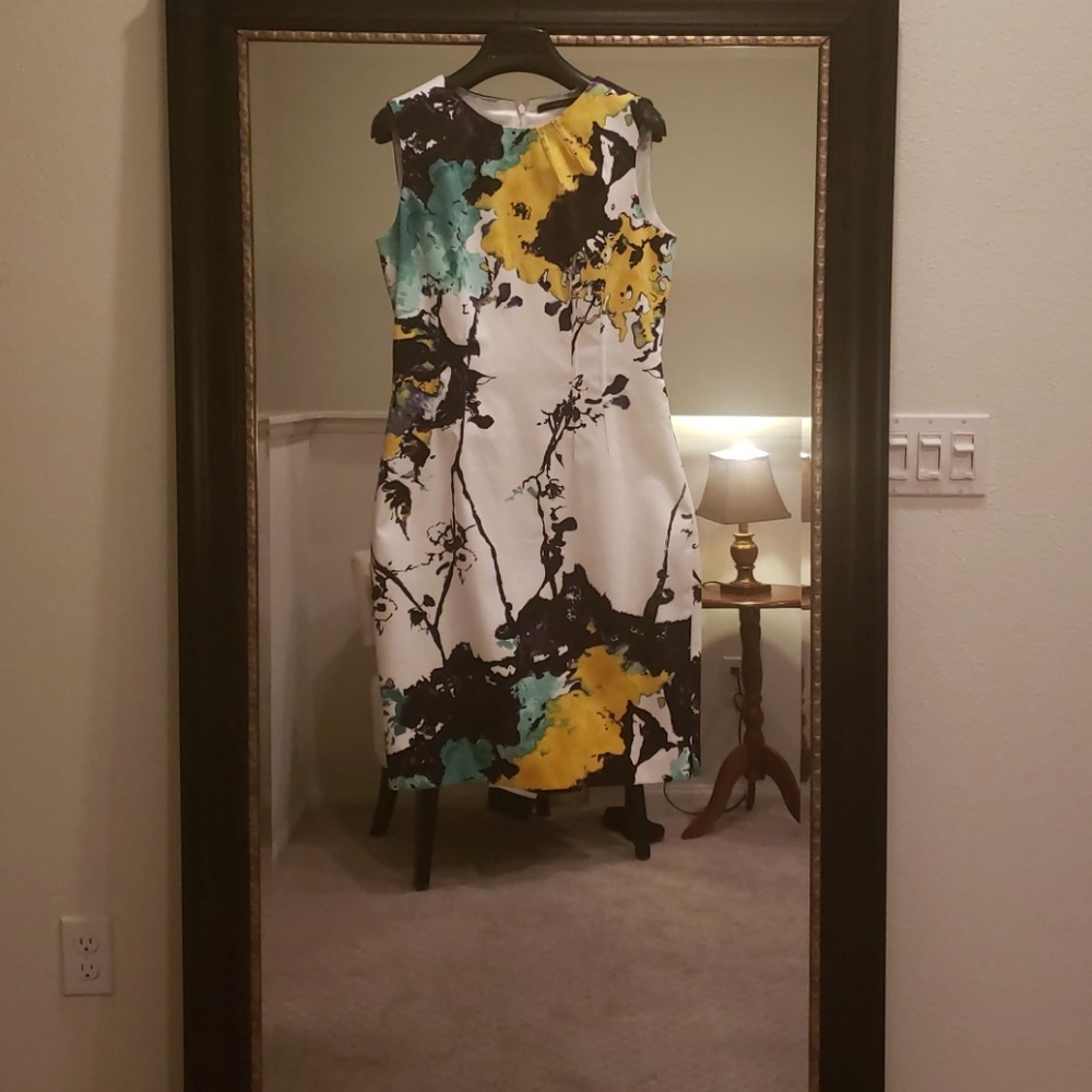 Tahari fully lined dress.